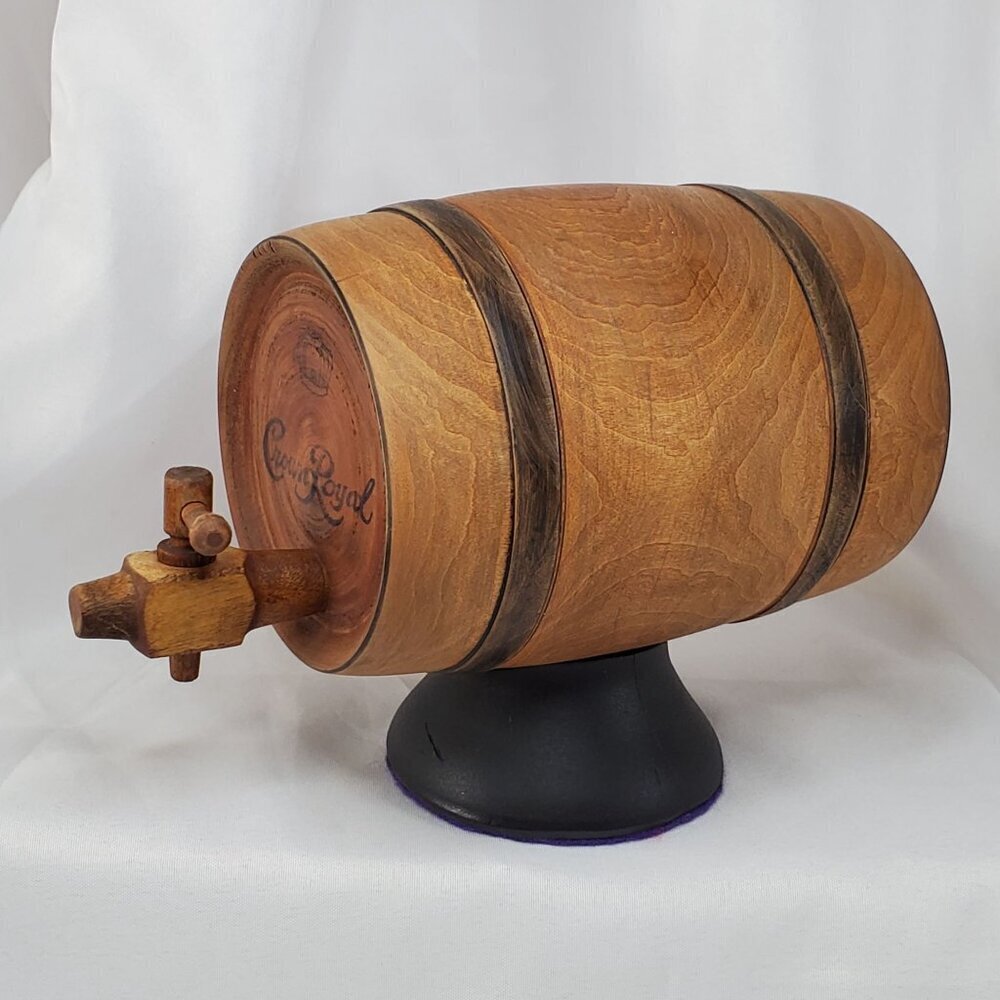 Crown Royal Wooden Whiskey Barrel Cask *DISPLAY ONLY* Bar Decor Man Cave Gift - Picture 9 of 11